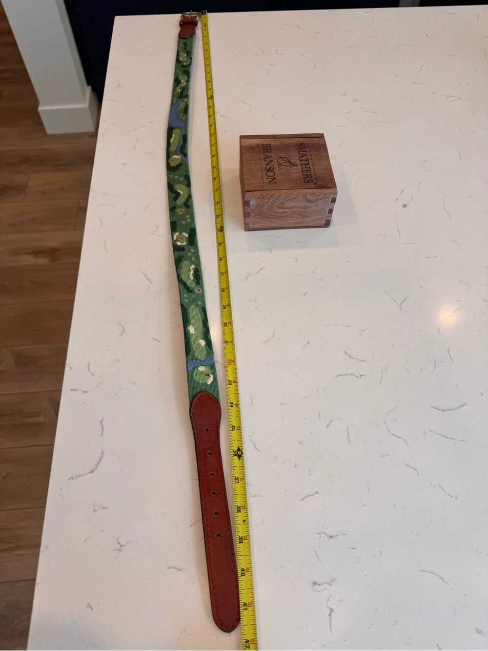 Smathers and Branson Golf Course Needlepoint Belt - Size 36